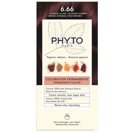 Color Kit Phytocolor 6,66 Castano Intenso Rosso Ciliegia 1 Latte Rivelatore 50 Ml + 1 Crema Colorante 50 Ml + 1 Maschera Prolung Color Kit Phytocolor 6,66 Castano Intenso Rosso Ciliegia 1 Latte Rivelatore 50 Ml + 1 Crema Colorante 50 Ml + 1 Maschera Prolung