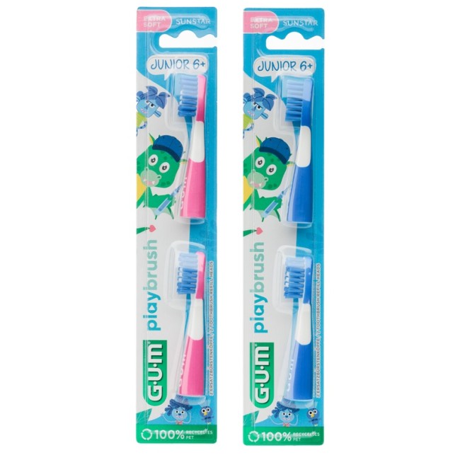 Sunstar Gum Playbrush Spazzolino Junior 6+ Rosa Sunstar Gum Playbrush Spazzolino Junior 6+ Rosa