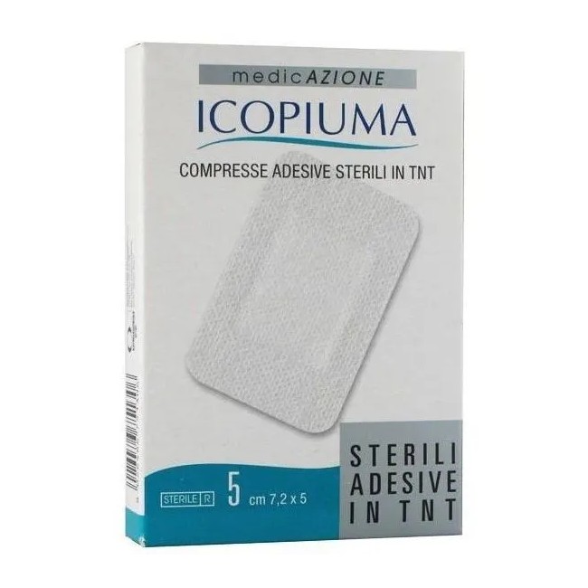 Icopiuma Compressa Adesiva Tessuto non Tessuto 7,5 x 5 cm 5 pezzi Icopiuma Compressa Adesiva Tessuto non Tessuto 7,5 x 5 cm 5 pezzi