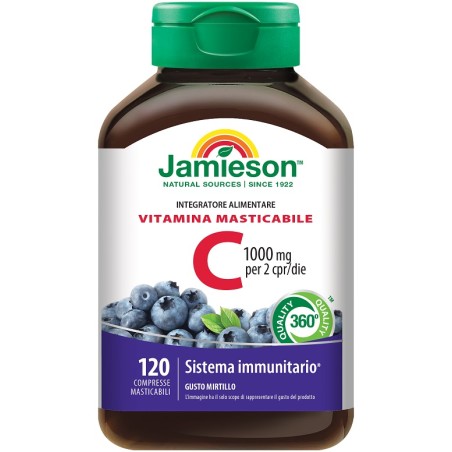 Biovita Jamieson Vitamina C 1000 Mirtillo 120 Compresse Masticabili Biovita Jamieson Vitamina C 1000 Mirtillo 120 Compresse Masticabili