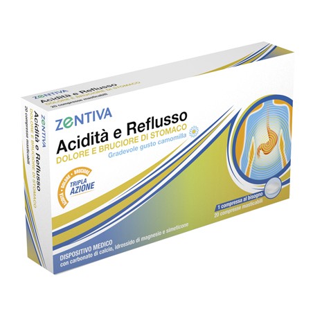 Zentiva Acidita' Reflusso 20 Compresse Masticabili Zentiva Acidita' Reflusso 20 Compresse Masticabili