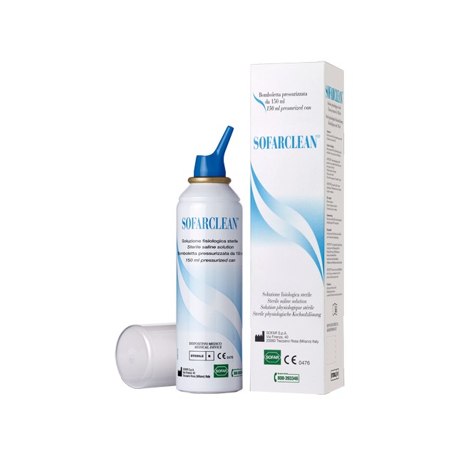 Alfasigma Soluzione Fisiologica Sofarclean 150ml In Bomboletta Pressurizzata Alfasigma Soluzione Fisiologica Sofarclean 150ml In Bomboletta Pressurizzata