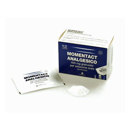 Momentact analgesico 400 mg granulato per soluzione orale 400 mg granulato per soluzione orale 12 bustine Momentact analgesico 400 mg granulato per soluzione orale 400 mg granulato per soluzione orale 12 bustine