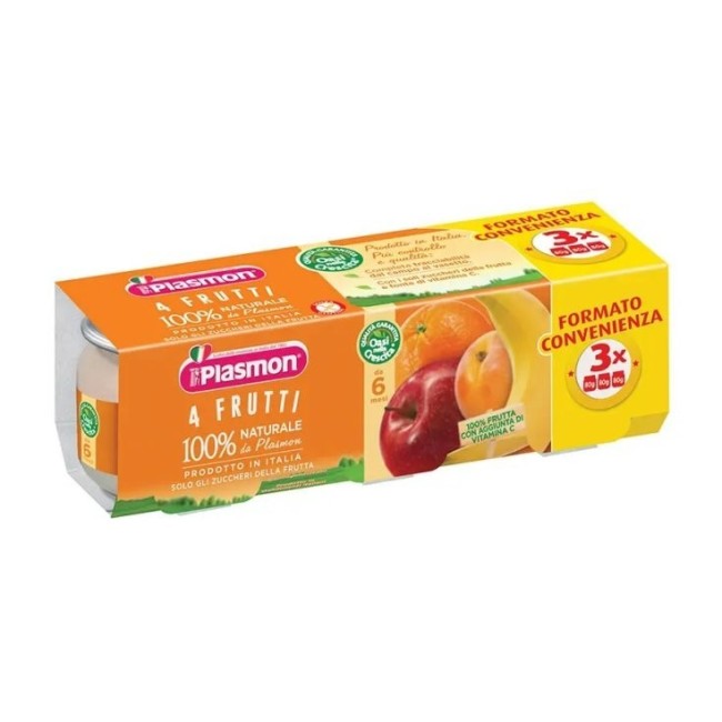 Plasmon Omogeneizzato 4 Frutti 3 Pezzi Da 80 G Plasmon Omogeneizzato 4 Frutti 3 Pezzi Da 80 G