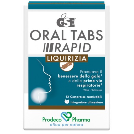 Prodeco Pharma Gse Oral Tabs Rapid Liquirizia 12 Compresse Da 1,5 G Prodeco Pharma Gse Oral Tabs Rapid Liquirizia 12 Compresse Da 1,5 G