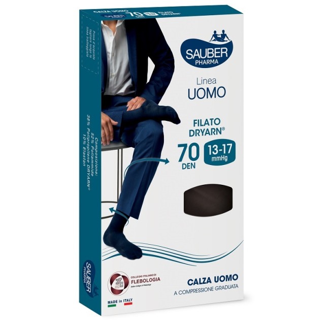 Desa Pharma Sauber Pharma Uomo Calza Dryarn 70 Denari Blu Taglia L/xl Desa Pharma Sauber Pharma Uomo Calza Dryarn 70 Denari Blu Taglia L/xl