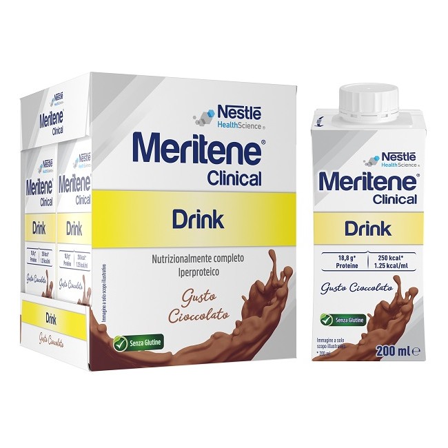 Meritene Clinical Drink Cioccolato 4 Bottiglie Da 200 Ml Meritene Clinical Drink Cioccolato 4 Bottiglie Da 200 Ml