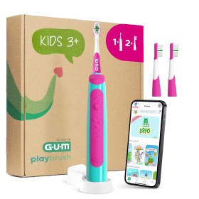 Gum Playbrush Spazzolino Kids 3+ Rosa