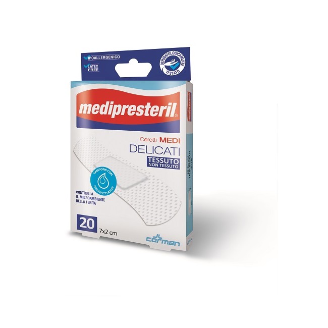 Corman Cerotto Medio Medipresteril Delicato Tnt 7x2cm 20 Pezzi Corman Cerotto Medio Medipresteril Delicato Tnt 7x2cm 20 Pezzi