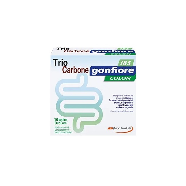 Pool Pharma Triocarbone Gonfiore Ibs 10 Buste Duocam Da 2 G + 1,5 G