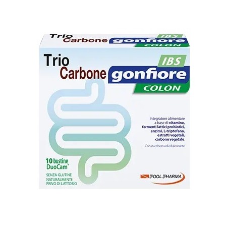 Pool Pharma Triocarbone Gonfiore Ibs 10 Buste Duocam Da 2 G + 1,5 G Pool Pharma Triocarbone Gonfiore Ibs 10 Buste Duocam Da 2 G + 1,5 G