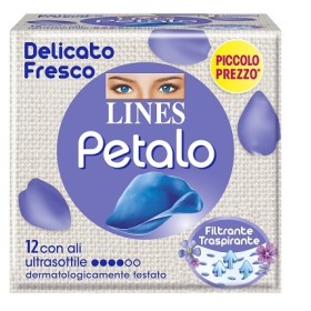 Fater Lines Petalo Blu Assorbente Con Ali 12 Pezzi