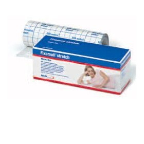 Essity Fascia Autoadesiva Ipoallergenica Fissaggio Cateteri Fixomull Stretch. Supporto In Poliestere Non Tessuto Bianco, Massa I