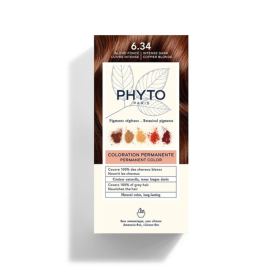 Phyto Color Kit 6,34 Biondo Scuro Ramato 1 Latte 50 Ml + 1 Crema 50 Ml + 1 Maschera 12 Ml