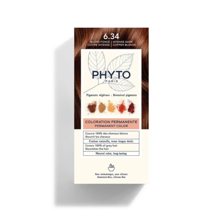 Phyto Color Kit 6,34 Biondo Scuro Ramato 1 Latte 50 Ml + 1 Crema 50 Ml + 1 Maschera 12 Ml