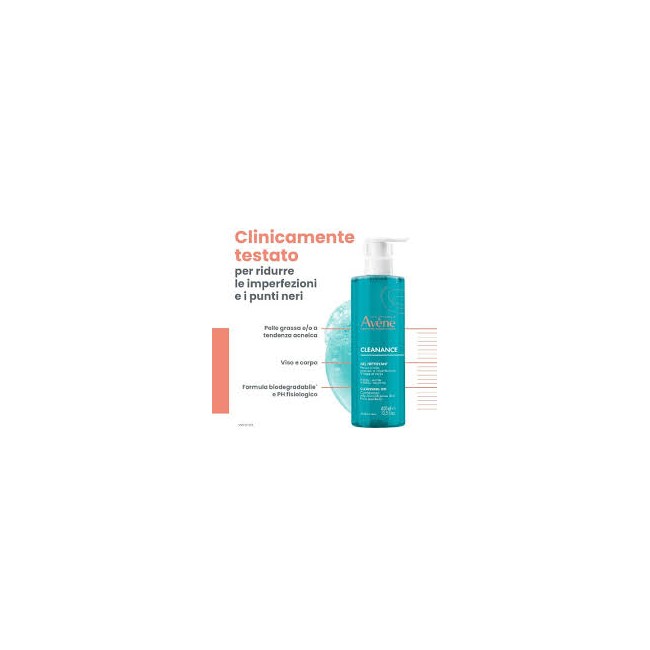 Avene Cleanance Gel Detergente Nuova Formula 400ml Avene Cleanance Gel Detergente Nuova Formula 400ml
