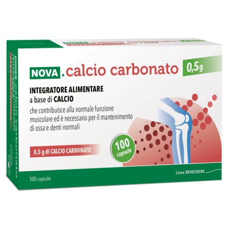 Nova Argentia Nova Calcio Carbonato 0,5 G 100 Capsule Nova Argentia Nova Calcio Carbonato 0,5 G 100 Capsule