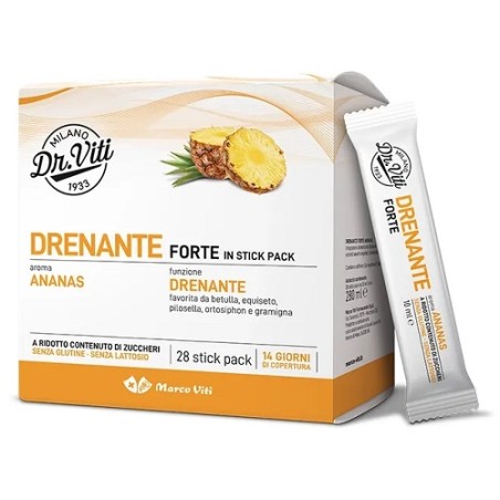Marco Viti Dr Viti Drenante Forte Ananas 28 Stick Pack Senza Zuccheri Marco Viti Dr Viti Drenante Forte Ananas 28 Stick Pack Senza Zuccheri