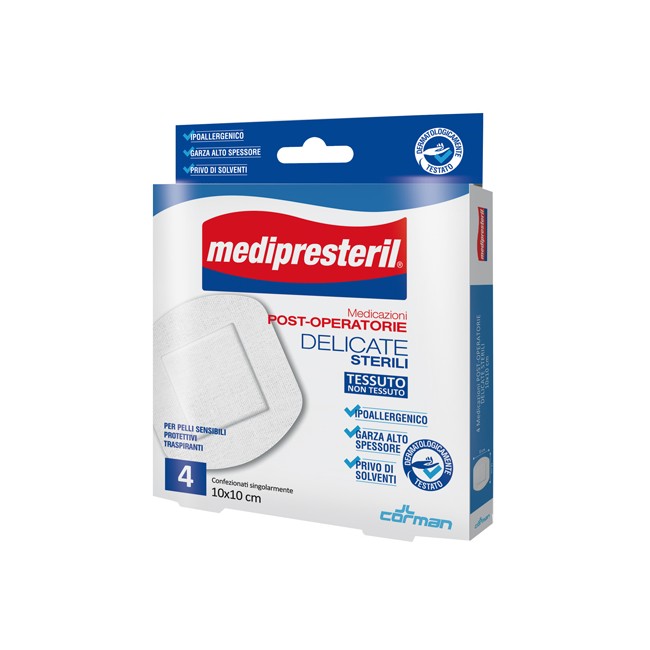 Corman Medicazione Post Operatoria Medipresteril Delicata Tnt 10x10cm 5 Pezzi Corman Medicazione Post Operatoria Medipresteril Delicata Tnt 10x10cm 5 Pezzi