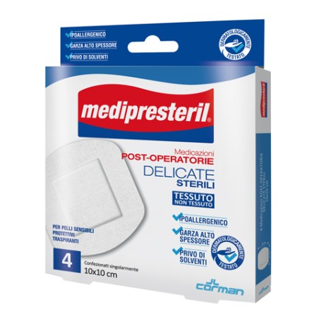 Corman Medicazione Post Operatoria Medipresteril Delicata Tnt 10x10cm 5 Pezzi Corman Medicazione Post Operatoria Medipresteril Delicata Tnt 10x10cm 5 Pezzi
