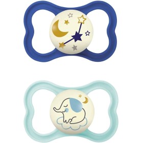 Mam Baby Mam Air Night Succhietto 16+ Mesi Silicone Maschio 2 Pezzi