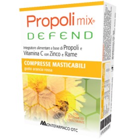 Montefarmaco Propoli Mix Defend 30 Compresse Masticabili Gusto Arancia