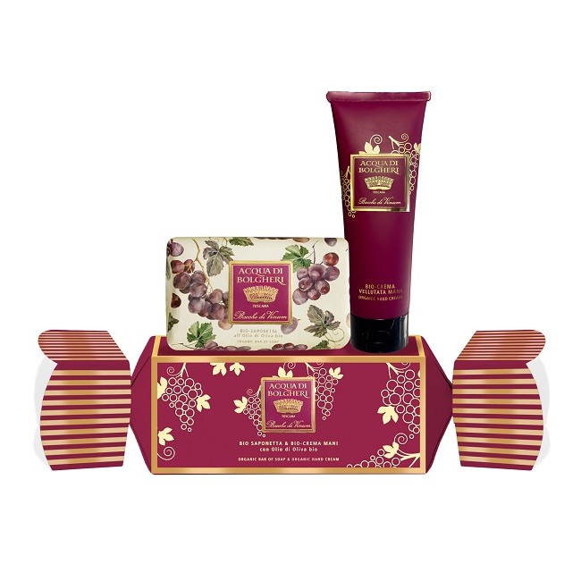 Acqua Di Bolgheri Bacche Di Vinum Cofanetto Bio Saponetta & Bio Crema Mani Con Olio Di Oliva Bio