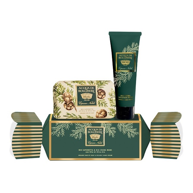 Acqua Di Bolgheri Cipresso Nobile Cofanetto Caramella Bio Saponetta & Bio Crema Mani Con Olio Di Oliva Bio
