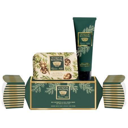 Acqua Di Bolgheri Cipresso Nobile Cofanetto Caramella Bio Saponetta & Bio Crema Mani Con Olio Di Oliva Bio