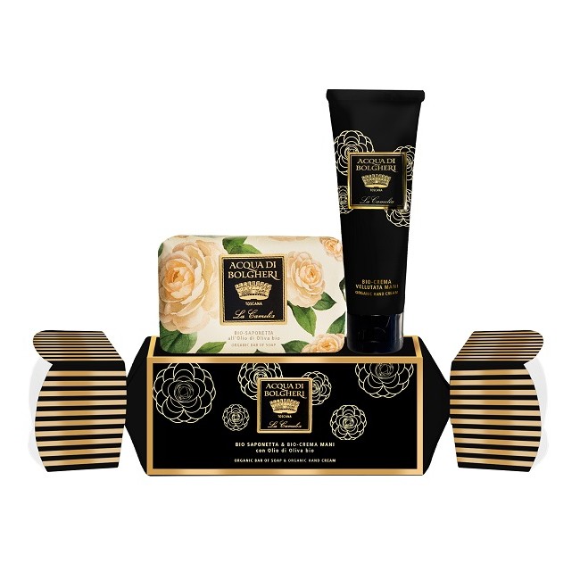 Acqua Di Bolgheri La Camelia Cofanetto Caramella Bio Saponetta & Bio Crema Mani Con Olio Di Oliva Bio Acqua Di Bolgheri La Camelia Cofanetto Caramella Bio Saponetta & Bio Crema Mani Con Olio Di Oliva Bio
