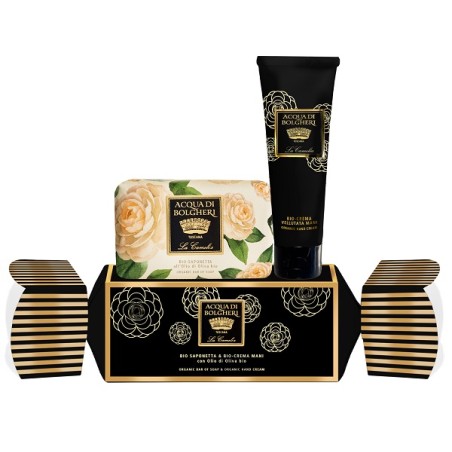 Acqua Di Bolgheri La Camelia Cofanetto Caramella Bio Saponetta & Bio Crema Mani Con Olio Di Oliva Bio Acqua Di Bolgheri La Camelia Cofanetto Caramella Bio Saponetta & Bio Crema Mani Con Olio Di Oliva Bio