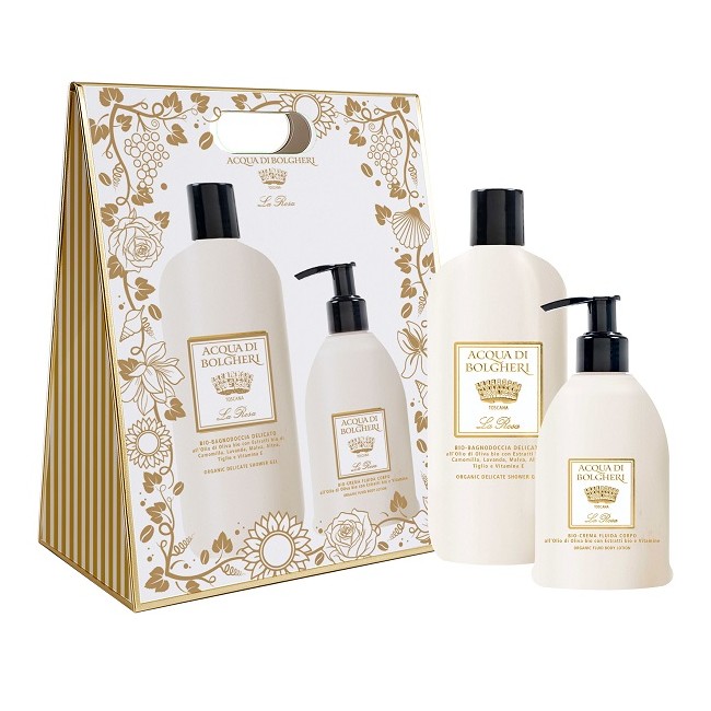 Acqua Di Bolgheri La Rosa Cofanetto - Bio Bagnodoccia Delicato + Bio Crema Fluida Corpo