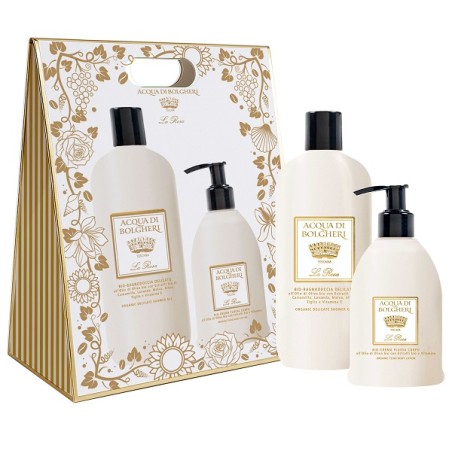 Acqua Di Bolgheri La Rosa Cofanetto - Bio Bagnodoccia Delicato + Bio Crema Fluida Corpo