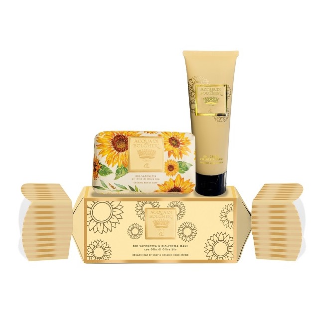 Acqua Di Bolgheri Oro Cofanetto Caramella -Bio Saponetta & Bio Crema Mani Con Olio Di Oliva Bio
