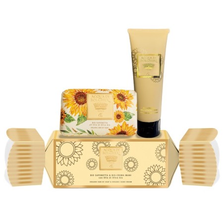 Acqua Di Bolgheri Oro Cofanetto Caramella -Bio Saponetta & Bio Crema Mani Con Olio Di Oliva Bio