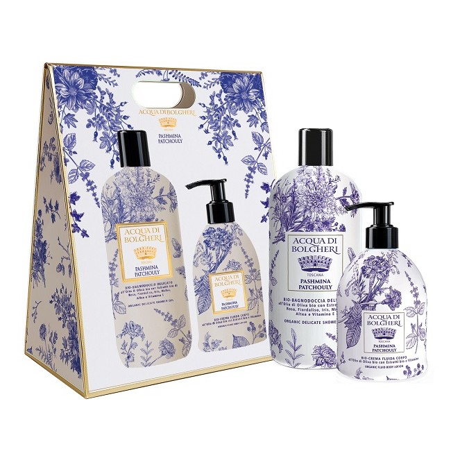Acqua Di Bolgheri Pashmina Patchouly Cofanetto - Bio Bagnodoccia Delicato + Bio Crema Fluida Corpo Acqua Di Bolgheri Pashmina Patchouly Cofanetto - Bio Bagnodoccia Delicato + Bio Crema Fluida Corpo