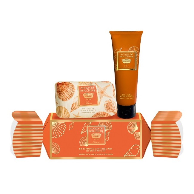 Acqua Di Bolgheri Scirocco Cofanetto Caramella Bio Saponetta & Bio Crema Mani Con Olio Di Oliva Bio
