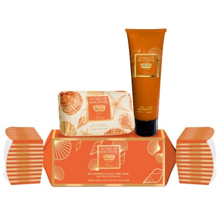Acqua Di Bolgheri Scirocco Cofanetto Caramella Bio Saponetta & Bio Crema Mani Con Olio Di Oliva Bio