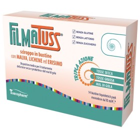 Tuscopharm Filmatuss Sciroppo 14 Bustine Liquid Stick Pack Da 10 Ml