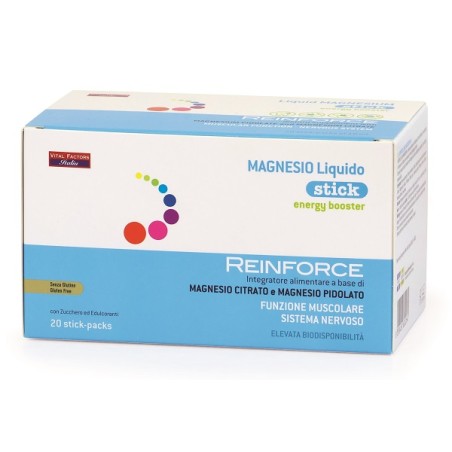 Vital Factors Reinforce Magnesio Liquido 20 Stick-packs Da 10 Ml