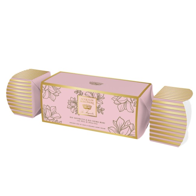 Acqua Di Bolgheri La Magnolia Cofanetto Caramella Bio Saponetta & Bio Crema Mani Con Olio Di Oliva Bio