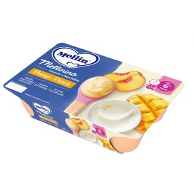 Danone Mellinino Merenda Mango Pesca 6 Pezzi Da 55 G