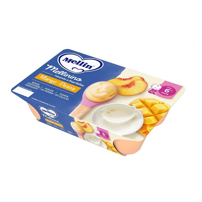 Danone Mellinino Merenda Mango Pesca 6 Pezzi Da 55 G Danone Mellinino Merenda Mango Pesca 6 Pezzi Da 55 G