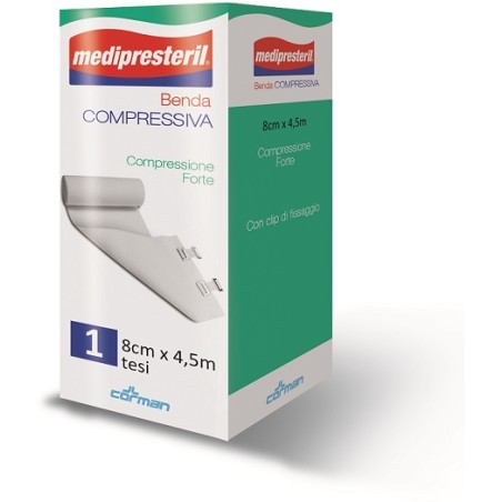 Corman Benda Medipresteril Compressione Forte M4,5x8cm Tesi Corman Benda Medipresteril Compressione Forte M4,5x8cm Tesi