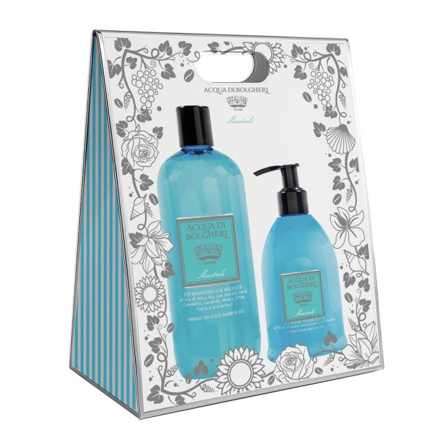 Acqua Di Bolgheri Maestrale Cofanetto Bag Bio Bagnodoccia Delicato All'olio Di Oliva Bio + Crema Fluida Corpo All'olio Di Oliva