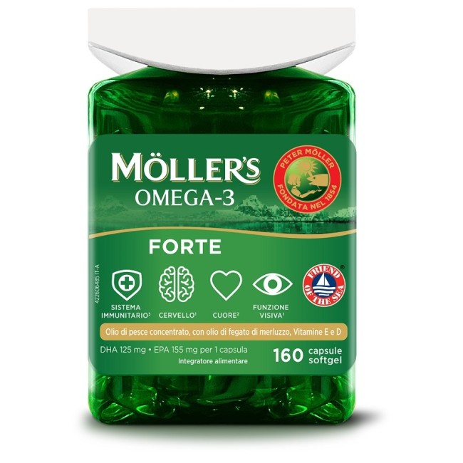 Difar Distribuzione Moller's Omega 3 Forte 160 Capsule Difar Distribuzione Moller's Omega 3 Forte 160 Capsule