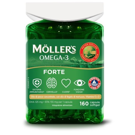 Difar Distribuzione Moller's Omega 3 Forte 160 Capsule Difar Distribuzione Moller's Omega 3 Forte 160 Capsule
