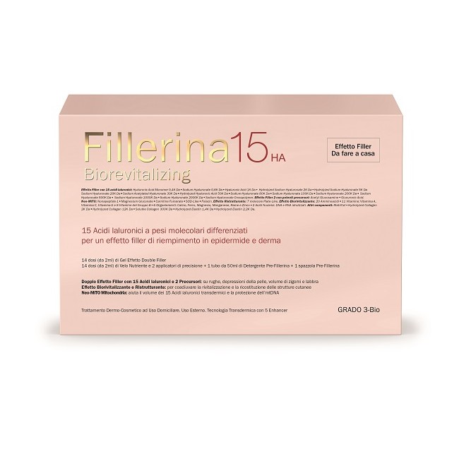 Labo Fillerina 15 Ha Biorevitalizing Grado 3 Bio + Prefillerina Flacone 30+30 Ml + 1 Tubo 50 Ml