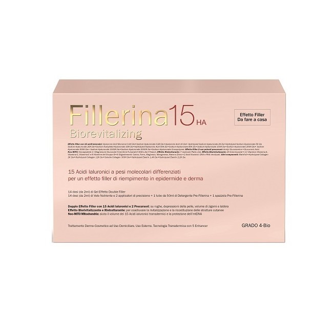 Labo Fillerina 15 Ha Biorevitalizing Grado 4 Bio + Prefillerina Flacone 30+30 Ml + 1 Tubo 50 Ml