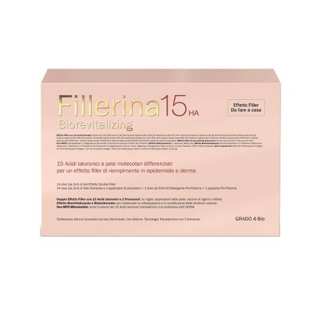 Labo Fillerina 15 Ha Biorevitalizing Grado 4 Bio + Prefillerina Flacone 30+30 Ml + 1 Tubo 50 Ml